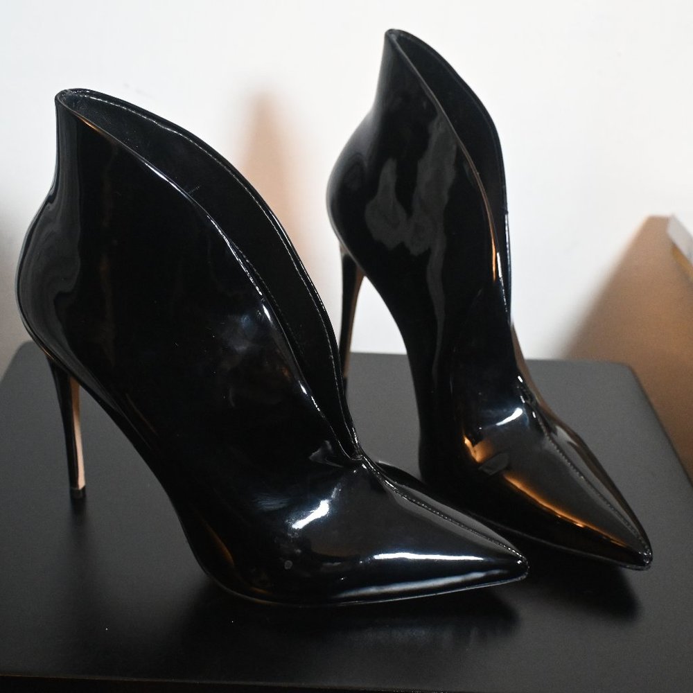 Black Patent Leather Heel/ Booties